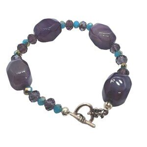 Handmade Art Glass Bead Bracelet